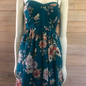 Floral blue dress